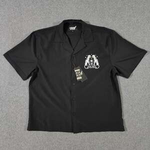 Fresh Prints of Bel-Air Men's Club Tokyo Black Graphic Button Up Shirt Large